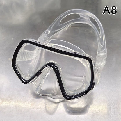 Diving Mask Waterproof Swimming Goggles Panoramic HD For Adult Youth Silicone Skirt Anti-Fog With Nose Cover Swimming Equipment