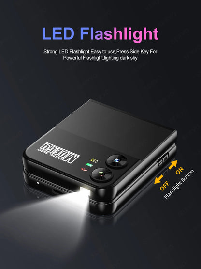 SERVO 4 SIM Fashionable Flip Cellular Phone Speed Dial Flashlight Magic Voice FM Radio 2G GSM Foldable Mobile Phone Type-C 2.6"