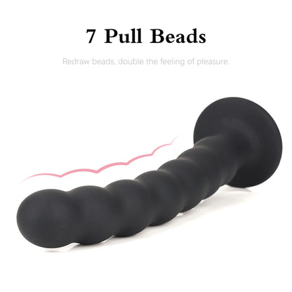 adult Toys for Man and Woman Anal Plug Prostate Massager adult Products Stimulator With Strong Sucker Silicone Bead Dildo