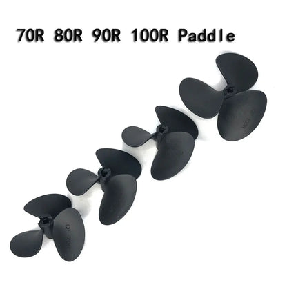 YSIDO 70mm 80mm 90mm 100mm CW/CCW 5.0mm Three Blades Paddle Propeller for RC Boat Simulated Ship Underwater Drone