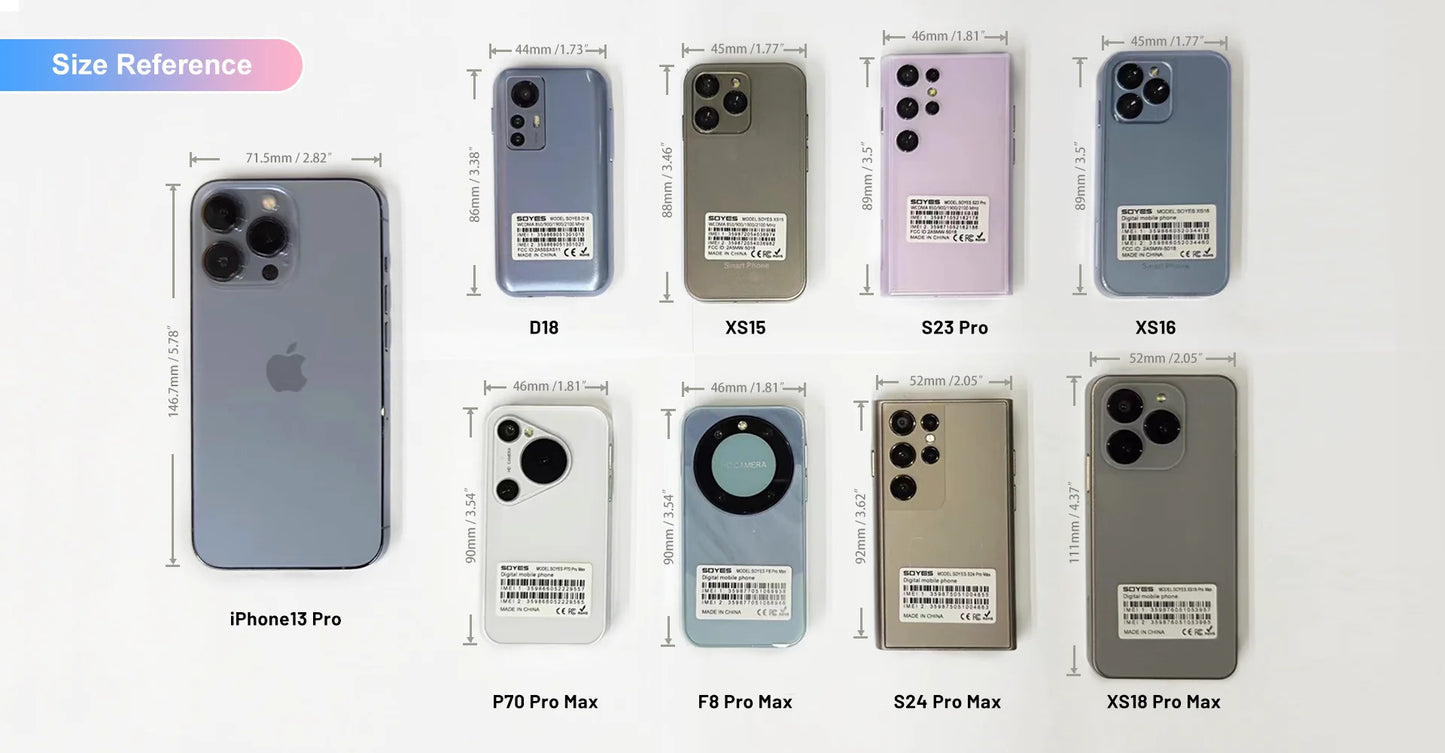 SOYES XS15 Mini Android8.1 Smart Phone 3.0 Inch Display 2GB RAM 16GB ROM Dual SIM Standby Play Store 3G Little Phone