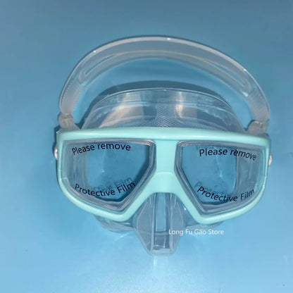 Freediving Mask Half Face Light Weight Low Volume Free Diving Goggles Silica Gel Diving Equipment