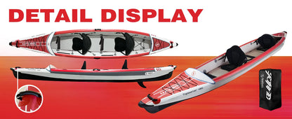 Spatium Inflatable Kayak PVC Fishing Boat 1-3 Person For Water Sports Surfing Rafting Touring Inflatable Kayak With Paddle,Seat