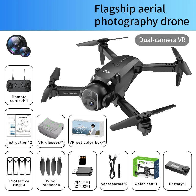 Lenovo Drone With Optical Flow Hovering 4k Hd VR Glasses Intelligent Remote Control Professional Camera Folding Flight Toy Gift