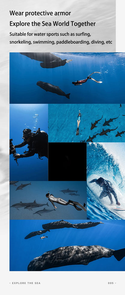 2025 New Men Women Wetsuit Top 3mm Neoprene Wetsuit Jacket Long Sleeve Front Zipper Swimsuit Surfing Diving Tops for Water Sport