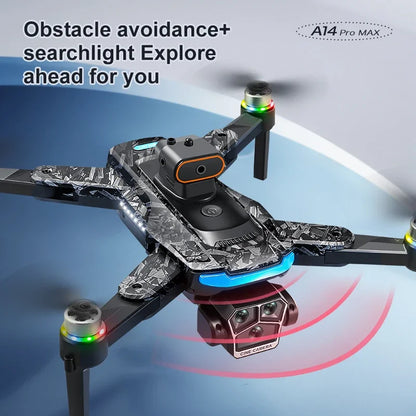 Xiaomi A14 pro Max Drone 8k HD Dual Camera GPS Brushless Optical Flow Obstacle Avoidance 4.5-inch Large Screen Uav Rc 20000m New