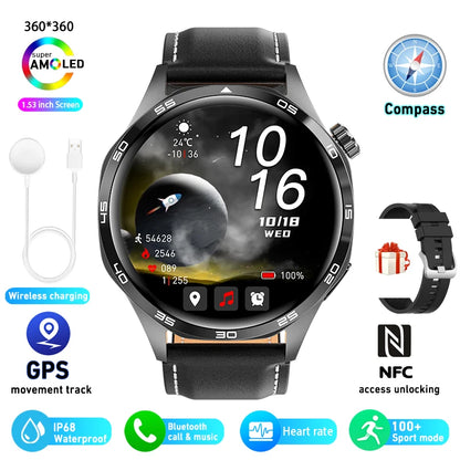 Watch 5 Pro Sports Smartwatch Men GPS Motion Trajectory NFC Control Compass 360*360 AMOLED HD Screen Bluetooth Call SmartWatches