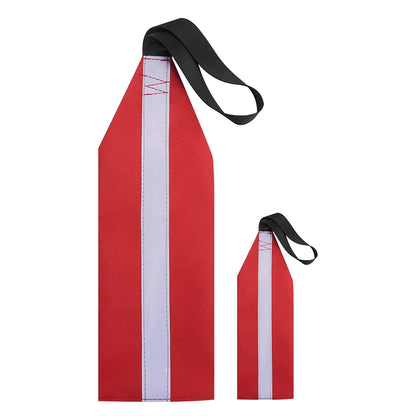 Kayak Safety Flag Oxford Cloth Outdoor Sign Flags Highly Visible Light with Reflective Strip Lanyard Canoe Boat Accessories