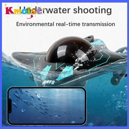 Mini Underwater Photography Toys APP Wifi Remote Control Six-way Real-time Transmission Camera Boat RC Submarine Boat Toys Gifts