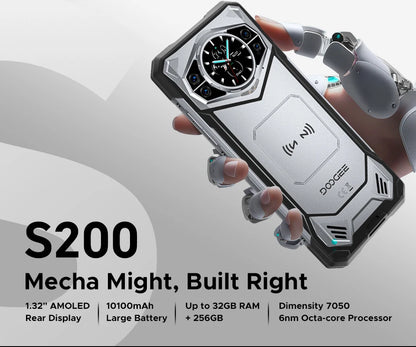 Global Version DOOGEE S200 5G Rugged Phone 12GB +256GB 6.72" Display 100MP AI Main Camera 10100mAh Mobilephone Android 16 NFC