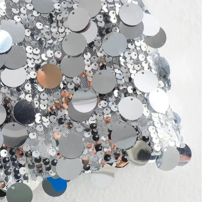 HXAO Woman Skirt Sequin Black Mini Skirt Shiny Silver Short Skirts Women High Waist Party A Line Skirt Glitter Women's Skirts