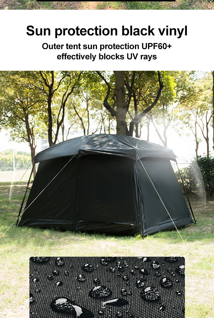 8-12 Person Camping Tent 2 Room Large Waterproof Windproof Outdoor Family Tent with Rainfly Instant Cabin Tents for Camp Beach