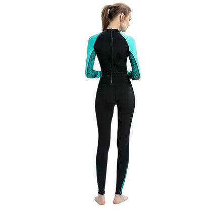 Women's Wetsuit Quick-drying Swimsuit Ladies One-piece Anti-jellyfish Dive Skin Sunscreen Swimming Surfing Snorkeling Rash Guard