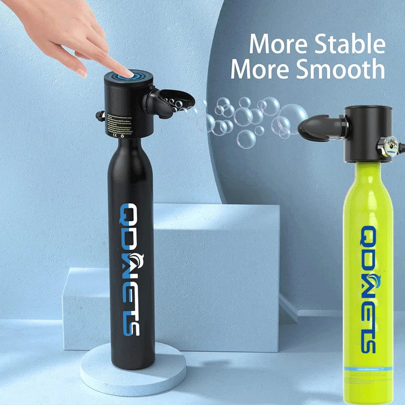 0.5L Mini Scuba Dive Tank,  with 5-10 Minutes of Backup Air, Mini Scuba Dive Cylinder &  Scuba Diving Oxygen Tank with Hand Pump