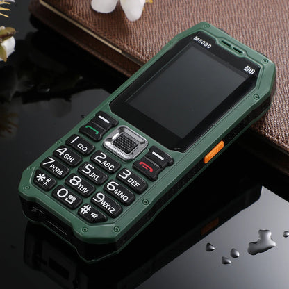 Rugged Outdoor Mobile Phone 4 Quad Sim Voice Changer Dual Torch Loudspeaker Large Button Powerbank Large Battery SOS Call Mobile