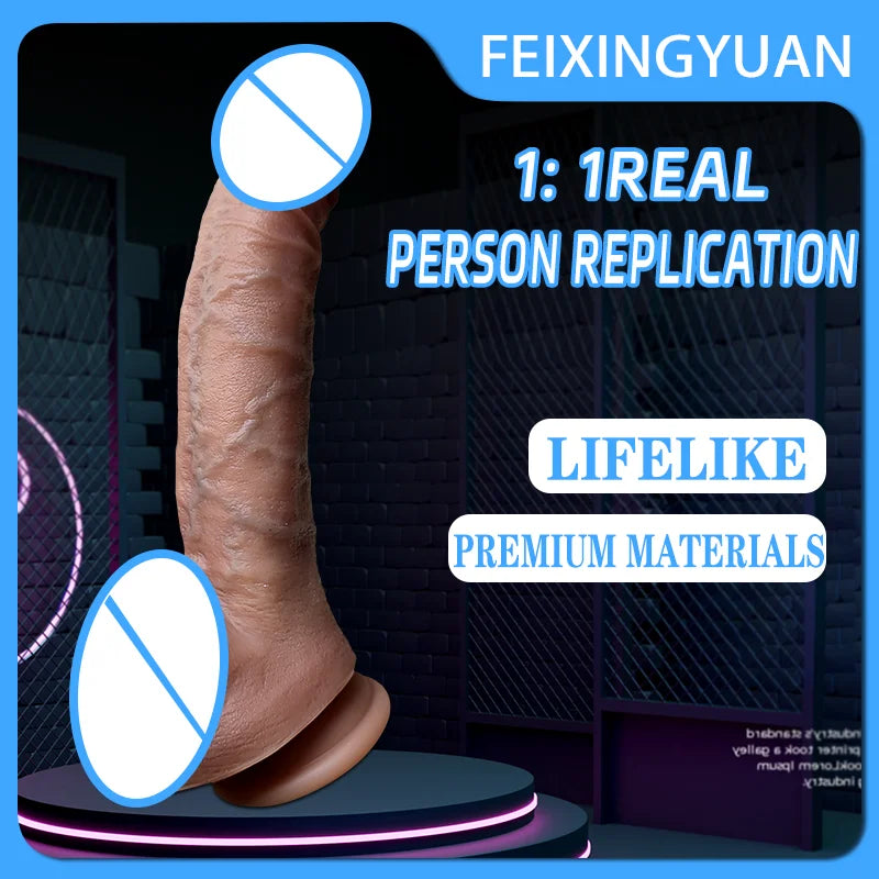 Dildo, Realistic Large-Size Dildo with Suction Cup Female Masturbator Sex Toy Suitable for Women and Couples