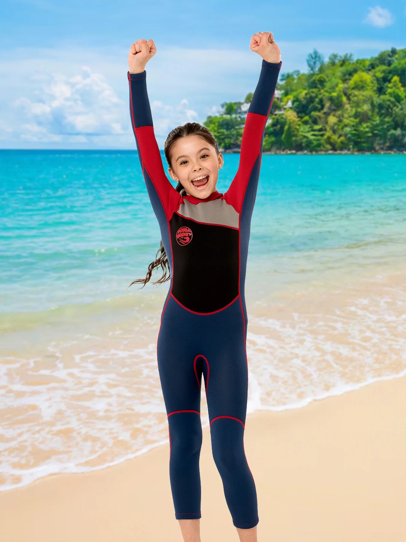 Kids Wetsuit for Boys Girls Toddler  2.5MM Neoprene Long Sleeve Wet Suits for Swimming