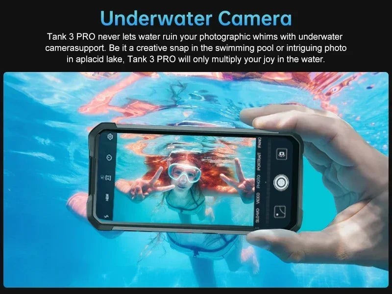 8849 Tank 3 Pro by Unihertz 5G Rugged Projector Phone 23800mAh 512GB ROM Mobile Phones 200MP 120W Charger OTG Smartphone Android