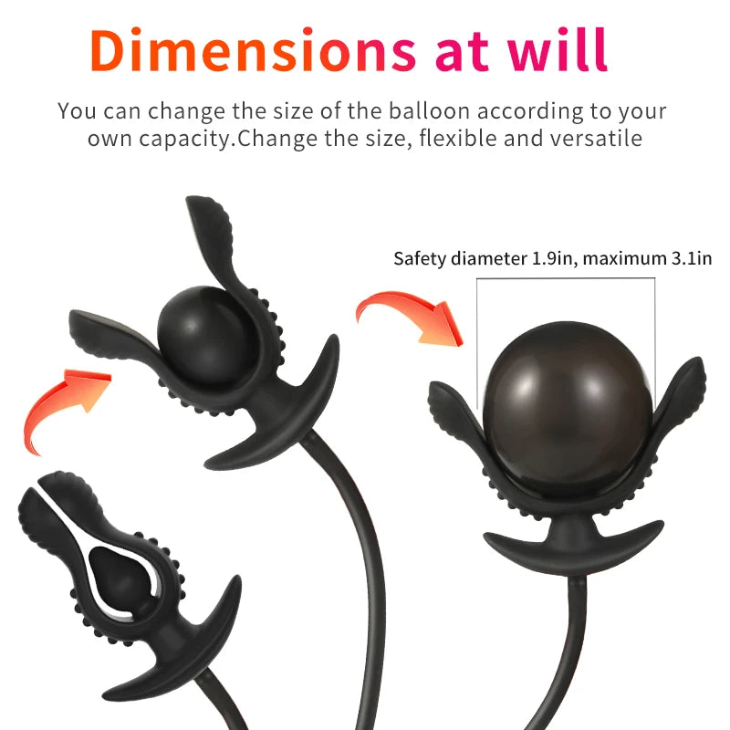 Adult Products Dildo for Anal Toy Expandable Butt Plug Silicone Massager Sex Toy for Women Men Inflatable Anal Plug Backyard Toy