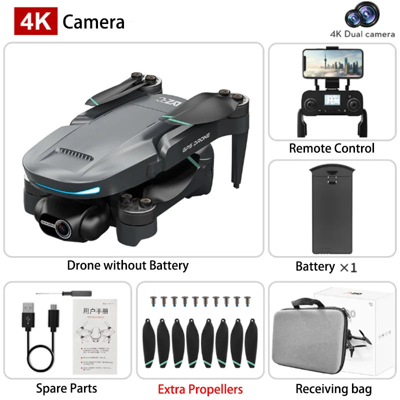 Drone L200 PRO MAX GPS with 2-axis Gimbal Professional Anti-shake 4K HD Camera FPV Drone 360° Obstacle Avoidance Quadcopter Toys