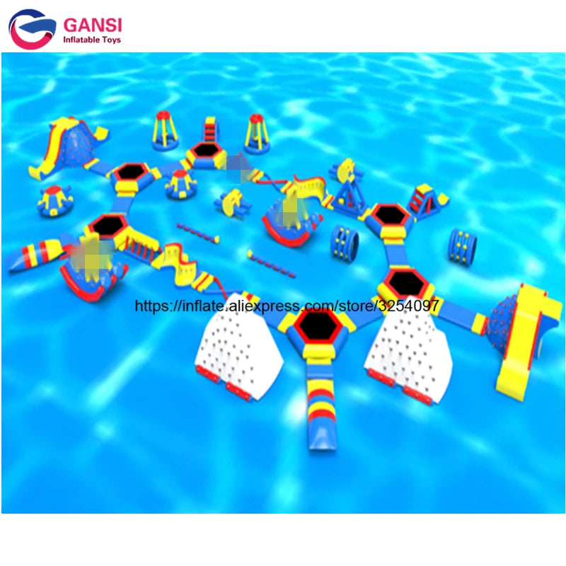 Pool Water Park Floating Sea Parks Inflatable Water Games Park Rides For Kids And Adults