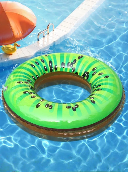 Fruit pool float, watermelon kiwi orange lemon swim ring, beach ball - inflatable tube floating water toys