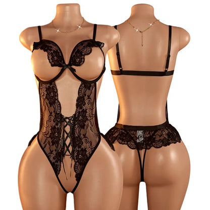 Adult Games Hot Crotchless Sexy Toys For Couples 18+ xxx Open Bra Teddy Bodysuit Women's Desire Lingerie Night Flirting Products