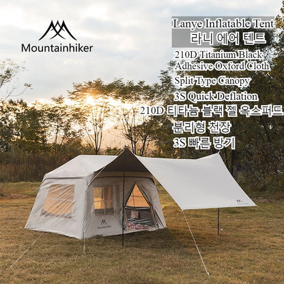 MOUNTAINHIKER Outdoor Camping 4-5 Person Waterproof Family Awning Beach Tent Quick Open Fishing Tent Picnic Park Anti-UV Shade