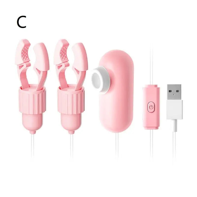 Adults 18+ Female Masturbator Sex Toys Nipple Clamps Vibrator Women Tongue Licking Strong Sucking Breast Massage Vibrating Toys