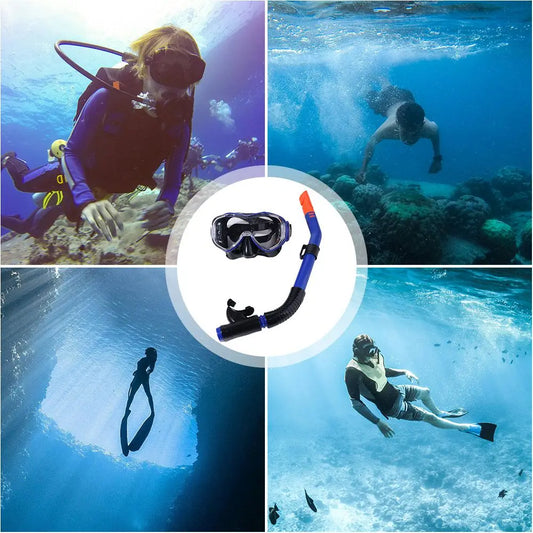 Waterproof Underwater Snorkeling Mask Breathing Safe Swimming Snorkeling Glasses Anti Fog with Breathing Tube Women Diving Suit