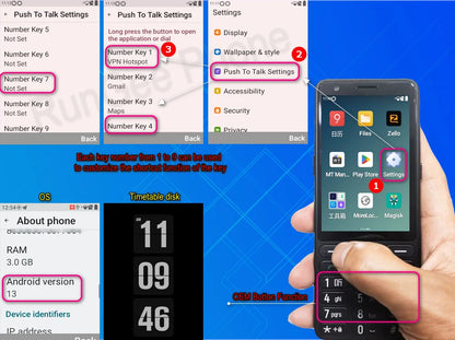 Feature Phone with Touch Screen Smartphone Wifi 5G/4G Global Languages Removable battery Big Buttons 3.54"inch Senior Cell Phone