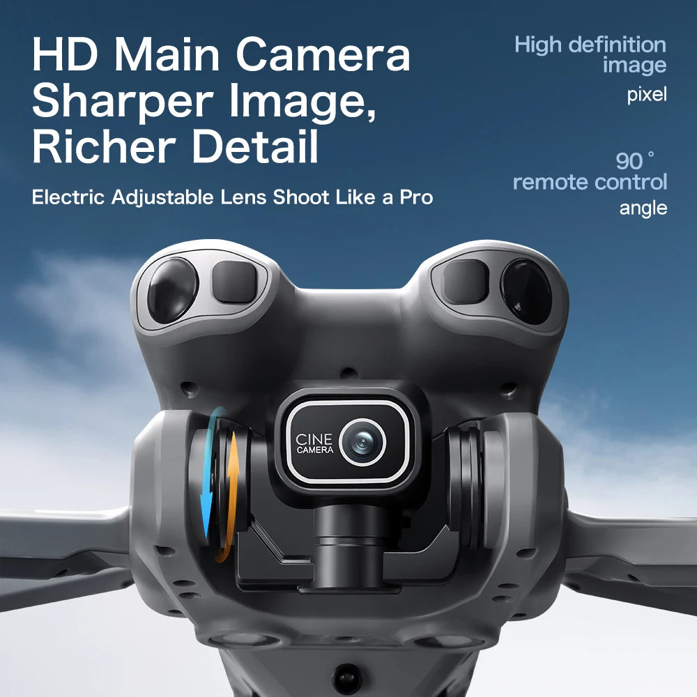 Professional Drone with 4K Dual Camera, Video Drone, Quadcopter, 360, Intelligent Obstacle Avoidance, Gift, New, 2022