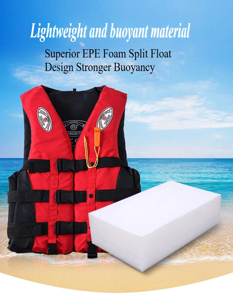 Sizes S-XXXL Outdoor Adult Water Activity Lifejacket Adjustable Buoyancy Lifejacket Polyester Children's Lifejacket with Whistle