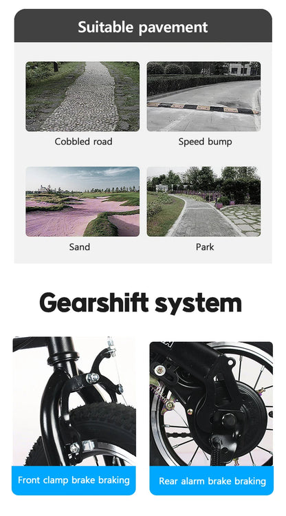 Student Off-road Racing Bike Folding Mountain Bike for Adult Male and Female Teenagers
