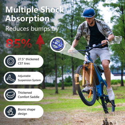 HX Q5 Ebike 2000W Adults Electric Bike 85Nm 57KM/H Electric Bicycle 27.5*2.25 Inch Removable battery Electric Mountain Bike