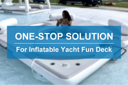 Quick Installation 132" X 132" X 40" Inflatable Pool Float With Canopy For Up To 8 Adults