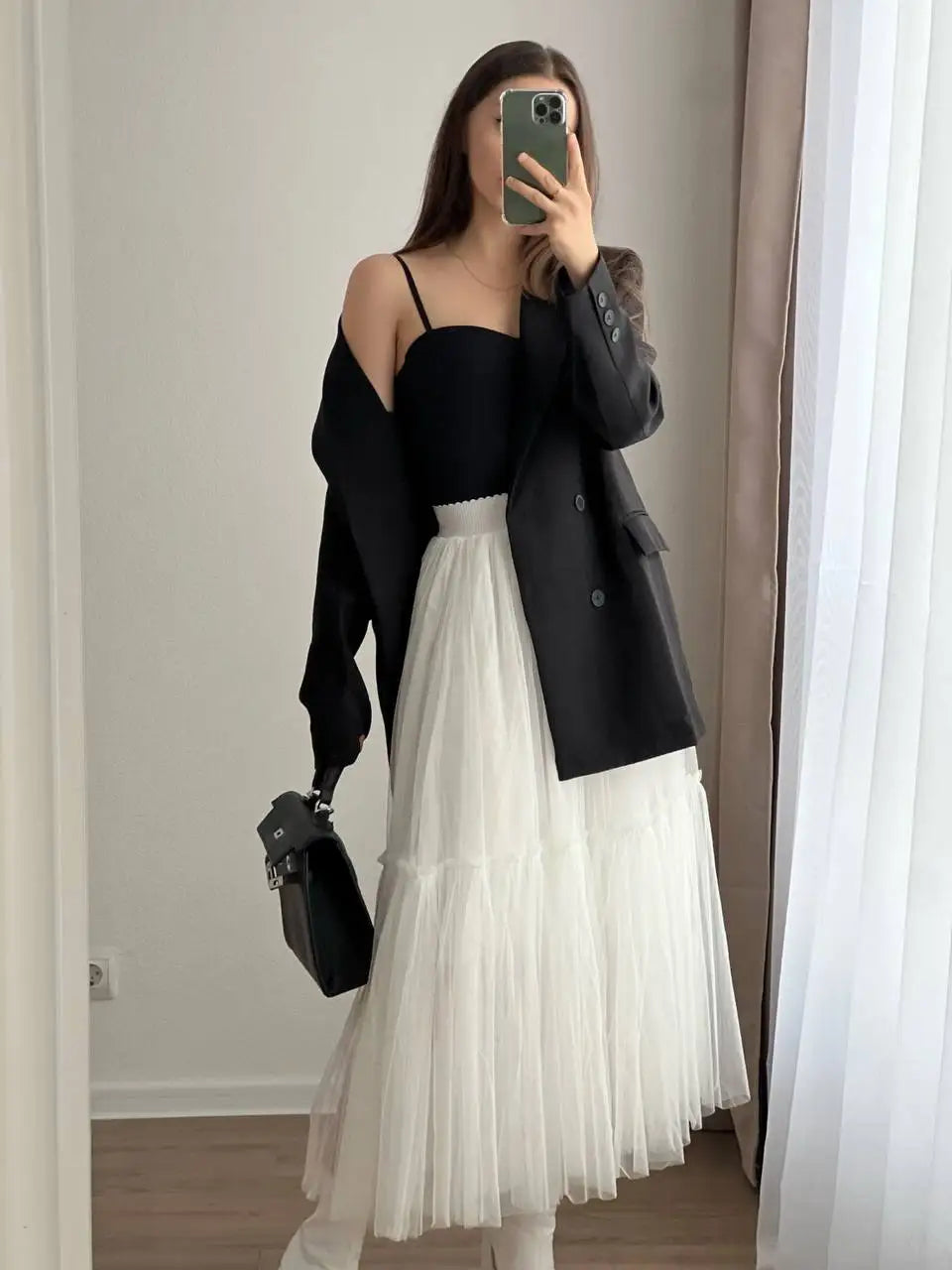 Hirsionsan Pleated Cake Skirts Women 2024 New Korean Harajuku Sweet Lace Skirt Ladies Elegant Party Ball Gown Female Mesh Skirt