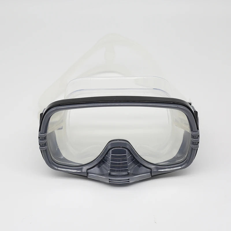 New Large Frame Diving Mask with Drain Valve|HD Tempered Glass Lens & Adjustable Silicone Strap,Swim Goggles,buceo, 수영,스노클링,마스크