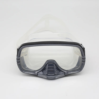 New Large Frame Diving Mask with Drain Valve|HD Tempered Glass Lens & Adjustable Silicone Strap,Swim Goggles,buceo, 수영,스노클링,마스크