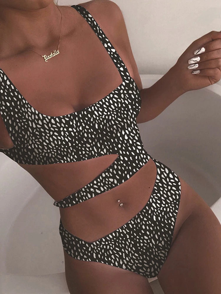 2023 New Sexy One-Piece Swimsuit Cut Swimsuit Push-Up Bikini Beach Wear Women'S Swimsuit