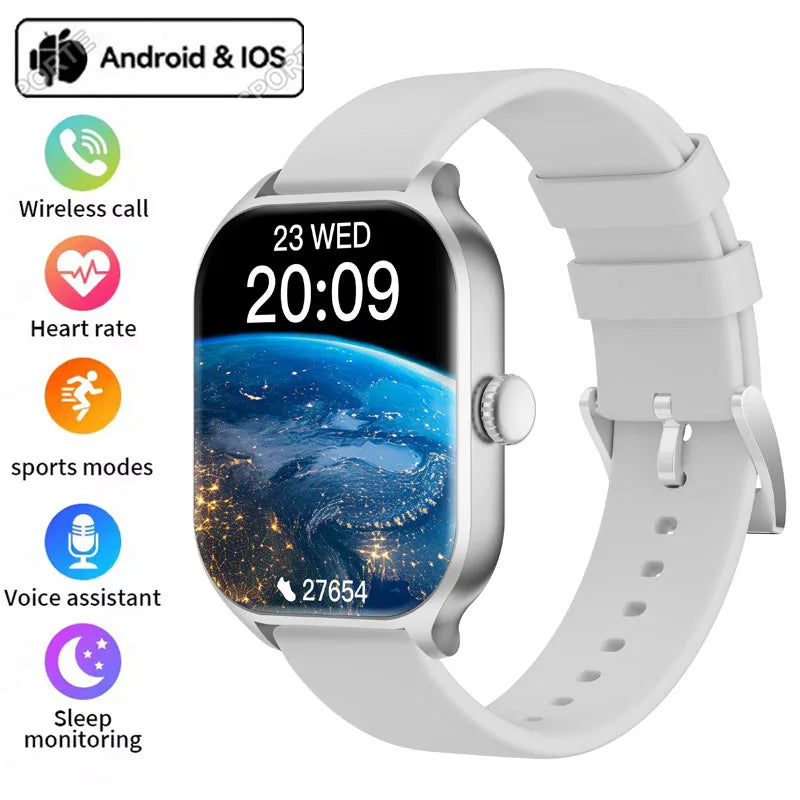 Sports Smart Watch Fitness Clock Health Monitor Waterproof Smartwatch Wireless Bluetooth Call Watches Men Women Smartwatch 2025