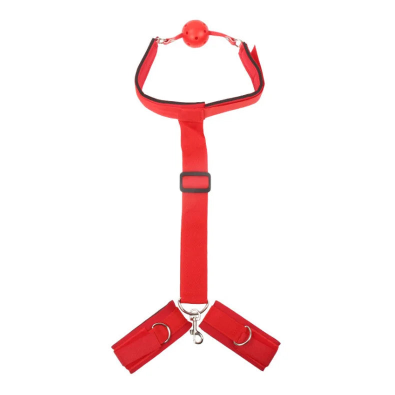 BDSM Adult Games Erotic Sex Toys for Woman Couples Restraint Ball Mouth Prank Handcuffs Fetish Bondage Restraints Sexy Shop 18+
