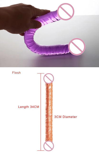 Sexy Toys Both Ends Dildo For Women Vaginal Plugs Prostate Massager Masturbators Adult Supplies Anal Dilator Exotic Accessories