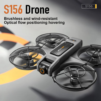 2025 New S156 Drone with Screen Brushless Optical Stream Positioning Quadcopter with Camera FPV Traverser Novice Toy Airplane