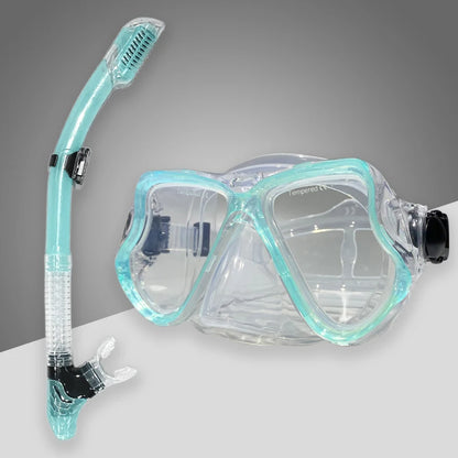 Diving Mask With Sports Camera Mount Electroplate Tempered Glass Silicone Mask is Safe and Comfortable