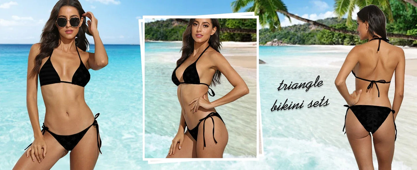 Women's Swimsuit and Bikinis Sets Solid Trendy Swimwear Stylish Sexy Woman Swimsuits Holiday Summer Beach Essentials