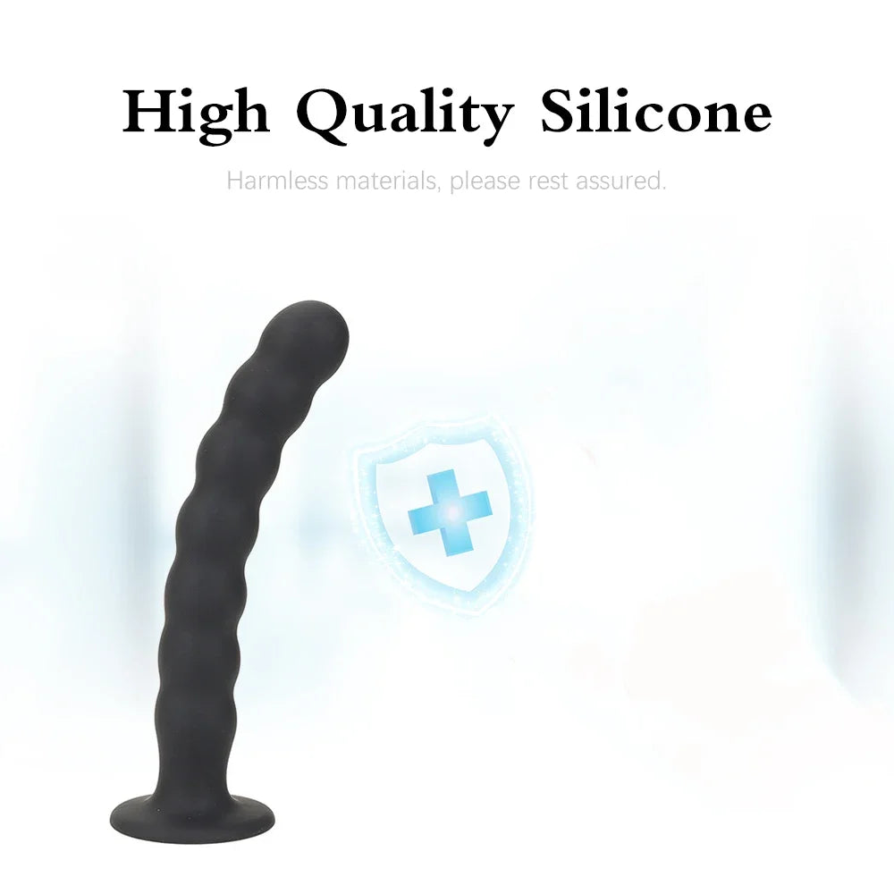 adult Toys for Man and Woman Anal Plug Prostate Massager adult Products Stimulator With Strong Sucker Silicone Bead Dildo