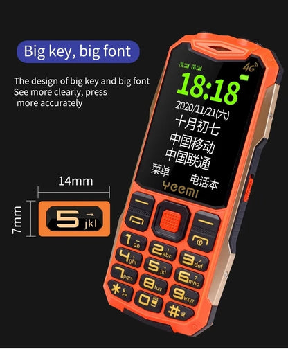New Yeemi K1+ Mobile Phone 2.4inches GSM 2G Big Button Mp3/Mp4 Loud Voice Dual SIM Cards 4G Original Cellphone for Elderly