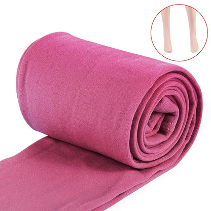 Women Winter Thermal Warm Velvet Thick Pantyhose Fluff Lined Stretch Slim Leggings Pants Ankle-Length
