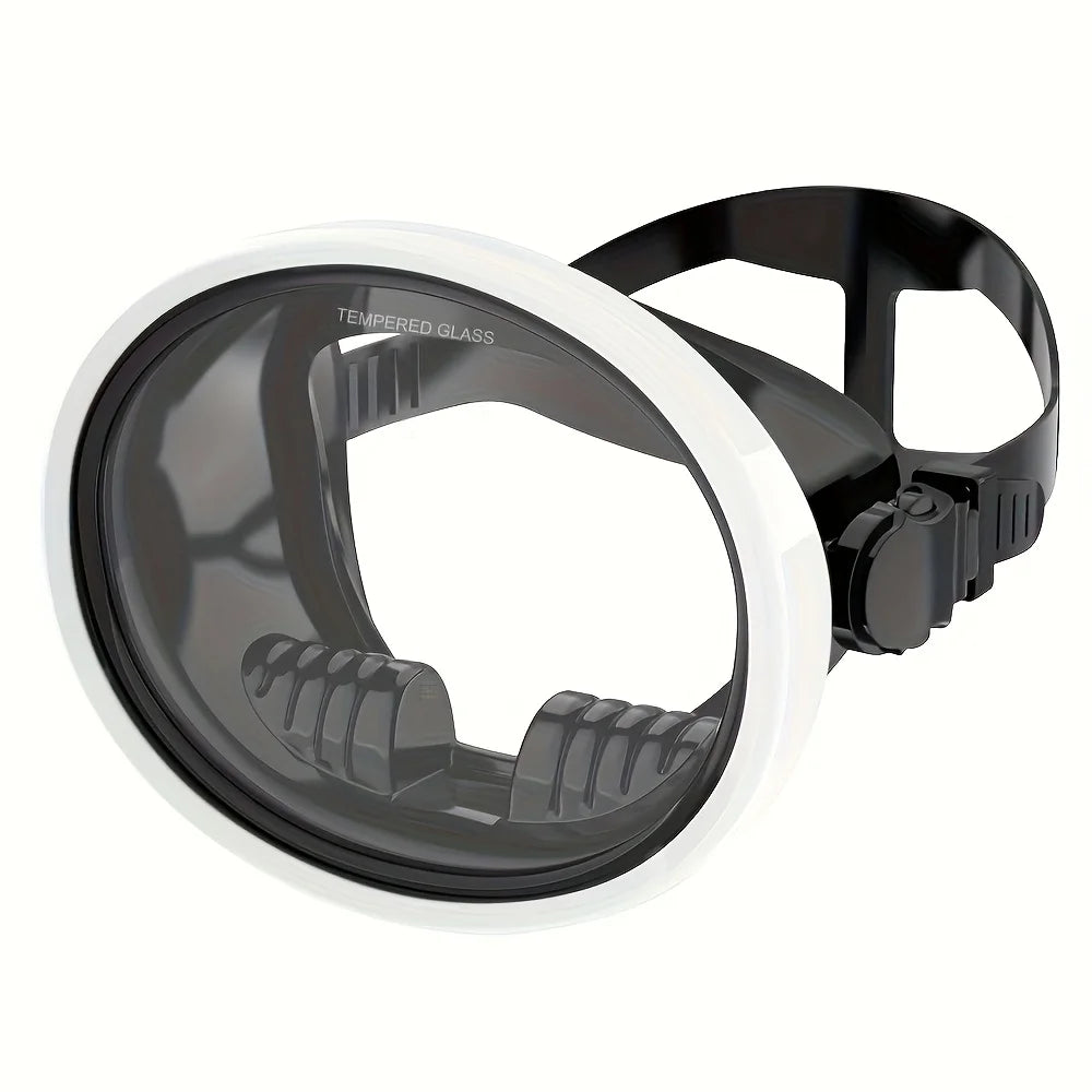 Diving Mask Goggles HD Anti-Fog Spearfishing Mask Freediving Mask Clear Panoramic Goggle with Adjustable Buckle for Free Diving